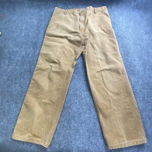 VTG Carhartt Jeans Mens 40x31 Brown Duck Canvas Carpenter Union Made USA 90s Y2K